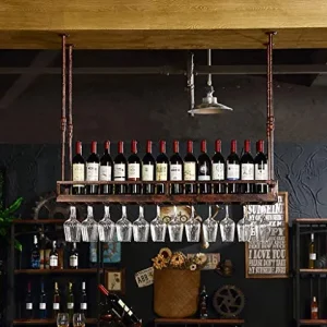 LXD Portabici da Vino, Portabicchiere, Supporto per Calice Appeso, Portabicchieri Creativo - Porta Bicchieri da Vino,B,60X...