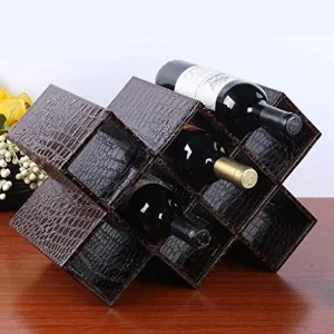 LXD Portabici da Vino, Portabici per Vino Cremagliera Pelle Creativa Decorazione Della Casa Decorazione Del Vino Cremaglie...