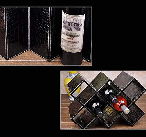 LXD Portabici da Vino, Portabici per Vino Cremagliera Pelle Creativa Decorazione Della Casa Decorazione Del Vino Cremaglie...