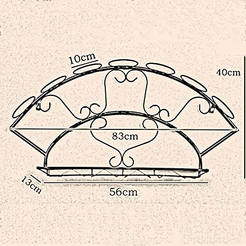 LYLSXY Portabici Del Vino, Lato Del Ferro da Parete Appeso Del Bicchiere Di Vetro Del Vino Dell'Armadio Del Vino 83Cm * 13...
