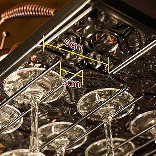 LYLSXY Portabici per Vino, Catena Di Metallo Creativo Appeso Bicchiere Di Vino con Soffitto Nero con Soffitto Nero Bottigl...