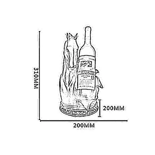 LYLSXY Portabici da Vino, Portabici Vintage, Esposizione Del Vino Rack per Bottiglie Di Vino Resina Rispettosa Dell'Ambien...