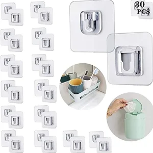 Ganci Da Parete Biadesivi,Ganci Da Parete Biadesivi Riutilizzabili,Gancio Adesivo Impermeabile E Antiolio,Ganci Da Parete...