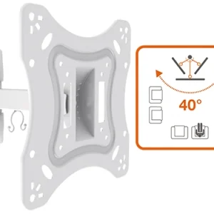 Mensole TV bianche con braccio 451059. Prezzo per Pezzo.