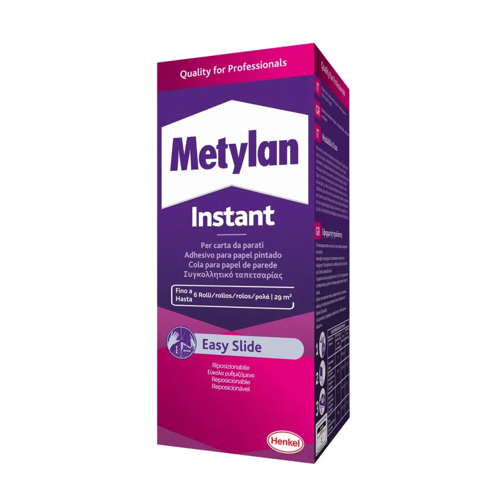 Metylan Instant, Adesivo Polvere per Parati TNT e Carta da Parati, Rapida Preparazione, Potente, Riposizionabile, Colla da...