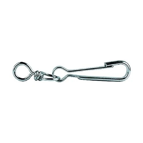 Moschettone Simplex Acciaio Nichelato Mm 30 Cf. 50 Pz