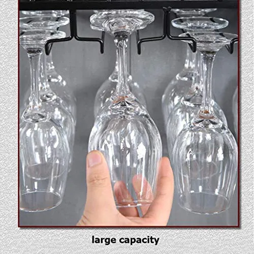 MQJ Scaffale per Vino, Bar, Ristorante, Appeso, Portabicchieri Di Vino, Metal Iron Vino Glass Glack Rack Goblet Stemware R...