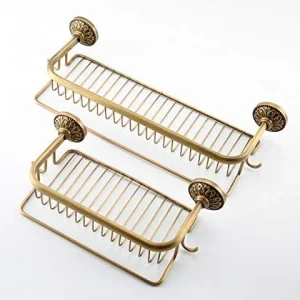 Tutto Il Rame Mensola Del Bagno Hardware Ciondolo Portasciugamani Cestello Per Wc Intagliato 35 cm Newgreeny