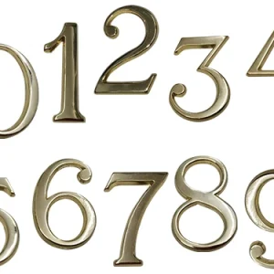 Numeri Civici Oro con pioli. Prezzo per Pezzo.