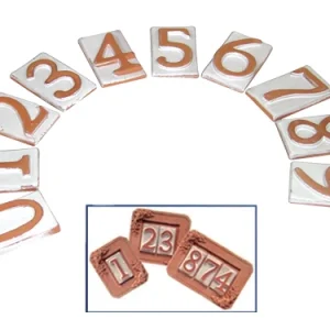 Numeri civici terracotta Telcom. Prezzo per Pezzo.