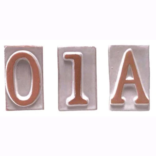 Numero Civico Terracotta 8 Cm.8,5H 5 Pz