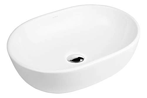oltens Hamnes 40809000 - Lavandino ovale con rivestimento SmartClean, 47,5 x 34 cm, colore: Bianco