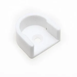8 x ganci ovali plastica bianca per barra armadio, 16 mm ID ONESTOPDIY.COM
