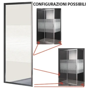 Parete fissa box doccia Brixo mod. Gardenia - mod. Azalea H 190 cm. Prezzo per Pezzo.