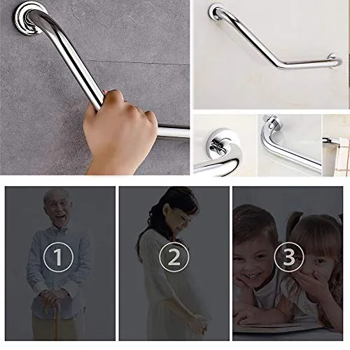 PHOEWON® Maniglia antiscivolo acciaio inossidabile Maniglia per montaggio parete Portasciugamani Bar Corrimano Barra da ba...