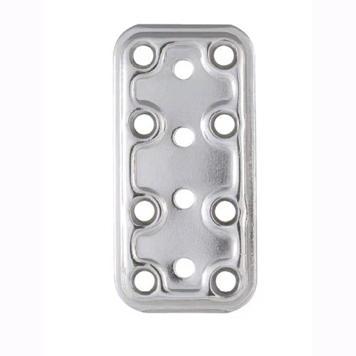 Piastra Lastrina Piastrina Inox Diritta Art.745 Mm.40X80 5 Pz