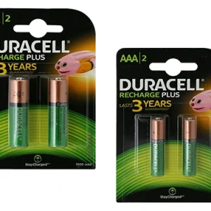 Pile Duracell ricaricabili Stilo e Ministilo. Prezzo per blister.