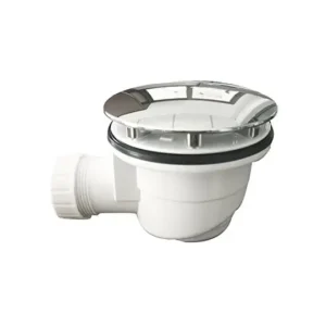 Piletta con Sifone, Pattodoccia Ispezionabile, Plastica, 90cm, 1'1/2, Uscita 40mm, Cromato.