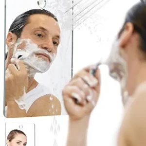 Specchio Doccia Grande con ventosa e gancio adesivo, specchi da barba specchi da parete specchio da trucco, infrangibile,...