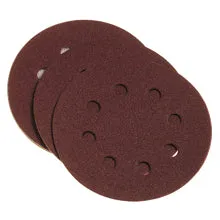 POGGI SET 10PZ. DISCHI ABRASIVI CON VELCRO E FORI Ø mm.125-grana 80