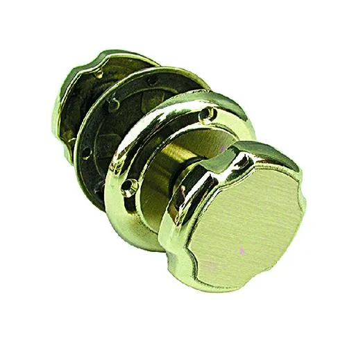 Pomolo Ottagonale Coppia Finitura Oro Satinato - 2 Pz