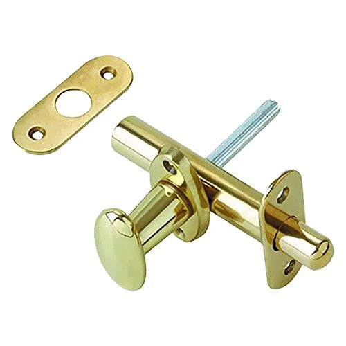 Pomolo Ovale Con Catenaccio Frontale Mm 80 - Finitura Cromo Satinato
