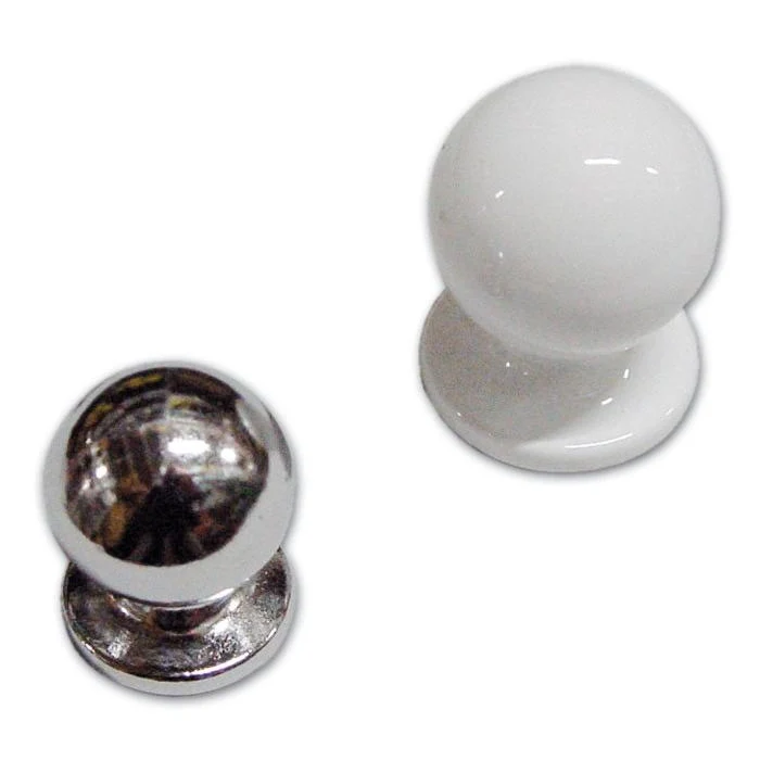 Pomolo per Mobili Zama Bianco Misura 20 mm Altezza 25 mm Art. 1210