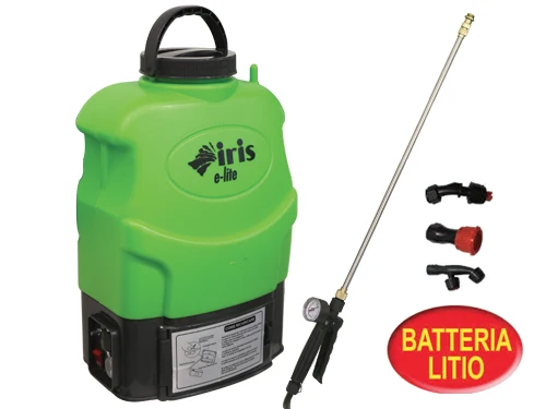 Pompe spalla Iris Garden batteria 16 lt. E-lite e ricambi. Prezzo per Pezzo.