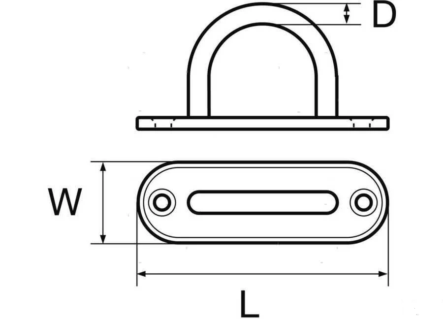 PONTICELLO SU PIASTRA PE 2 D6MM INOX