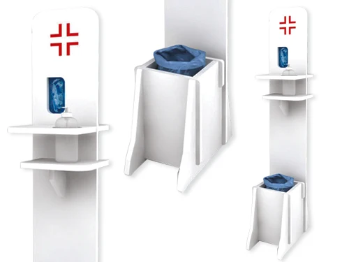 Porta igienizzanti piantana Totem 01. Prezzo per Pezzo.
