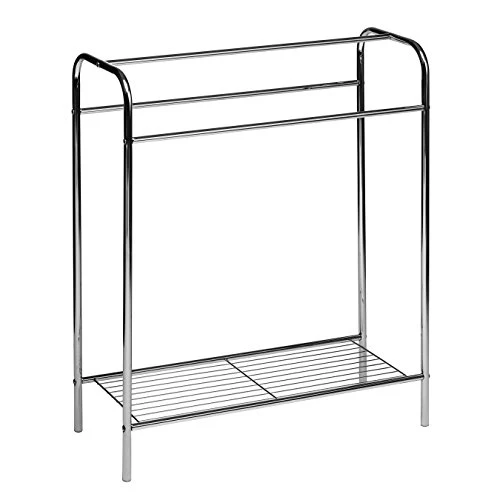 Premier Housewares - Porta asciugamani cromato da pavimento, colore: Argento