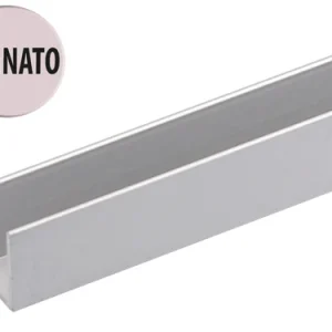 Profili Canaline U alluminio satinato. Prezzo per Pezzo.