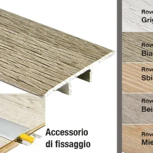 Profili dilatatori alluminio per pavimenti vinilici e laminati. Prezzo per Pezzo.
