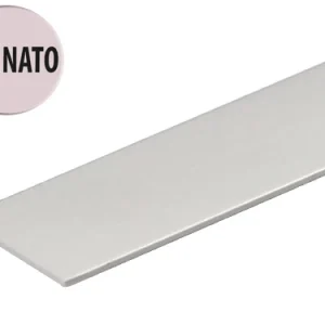 Profili Piatti alluminio satinato. Prezzo per Pezzo.
