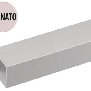 Profili Quadri alluminio satinato. Prezzo per Pezzo.