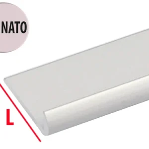 Profili Unghiette alluminio satinato. Prezzo per Pezzo.
