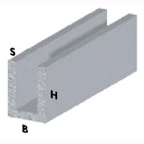 Profilo Argento H.100 Canalino U 10X10X1 5 Pz