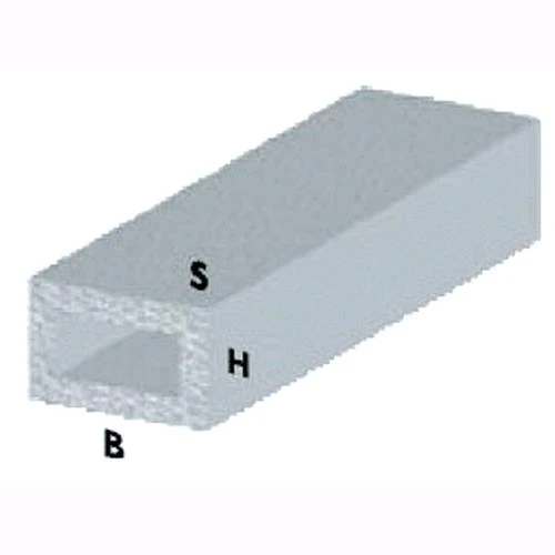 Profilo Argento H.100 Tubo Rett. 20X10X1 5 Pz