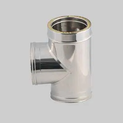 RACCORDO DOPPIA PARETE T 90° Ø 80/130 mm. Prezzo per Pezzo.