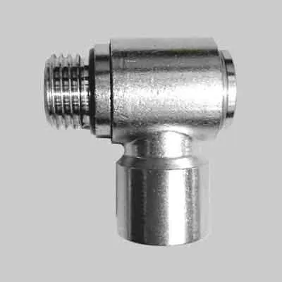 RACCORDO GIREVOLE 'L' ATTACCO FEMMINA mm 1/4"x1/4". Prezzo per Pezzo.