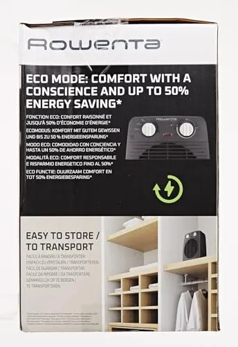 Rowenta SO2210 Compact Power Termoventilatore Potente e Compatto, Riscalda e Raffredda Gli Ambienti, Ottimo per Qualsiasi...