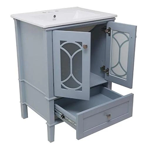 Rubea Slater - Set da bagno legno massello, 600 mm RUBEZA