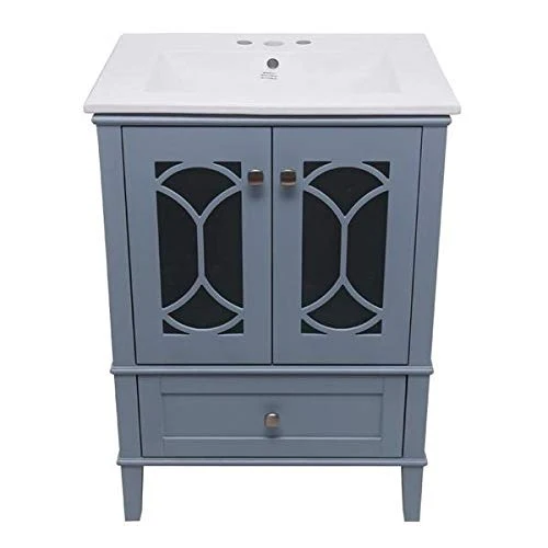 Rubea Slater - Set da bagno legno massello, 600 mm RUBEZA