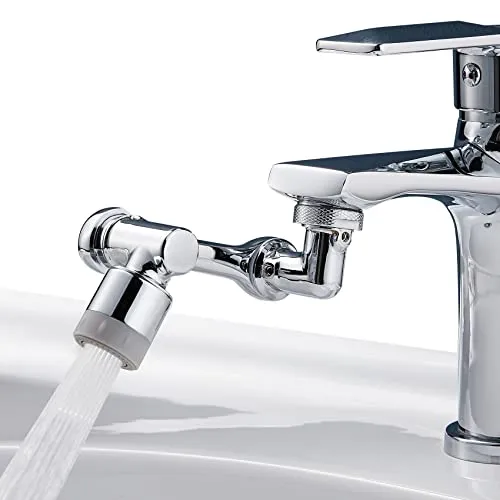 Rubinetto Rotante 1080 Gradi, Prolunga Rubinetto Bagno Areatore Rompigetto con Filtro Antispruzzo, Snodo per Estensione Ru...