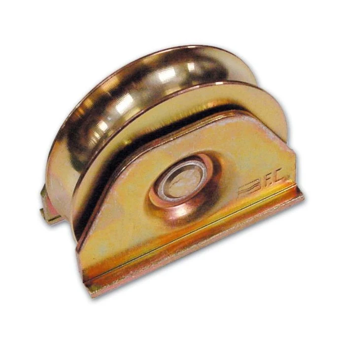 Ruota Gola ad U per Cancelli Ø 100 mm Spessore 22 mm Piastra 42x105 mm Fc 332