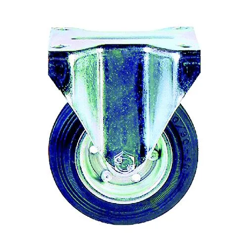 Ruota Gomma Con Piastra Supporto Fisso Art. 80A Ø Mm 150 X 40 Port. Kg 135