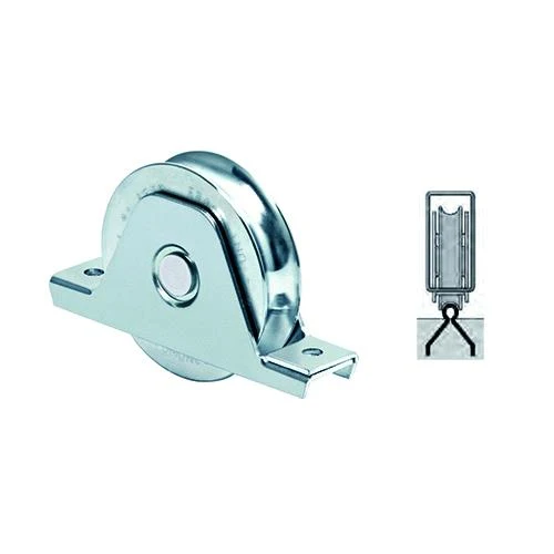 Ruota Per Cancelli Gola 'U' Ø 100 Cf. 6 Pz Con Supporto E Cuscinetto Sfera