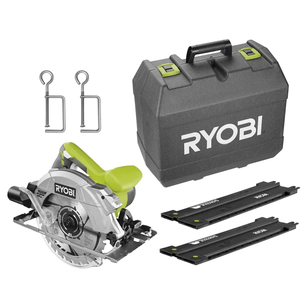 Ryobi RCS1600-KSR Sega Circolare Elettrica 1600W con Guida di Taglio