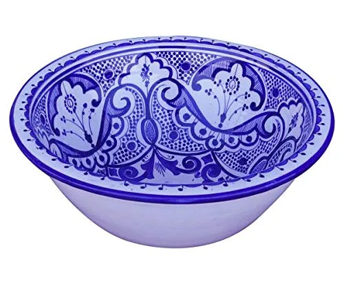 Saharashop Lavabo ceramica orientale Safi blu grande