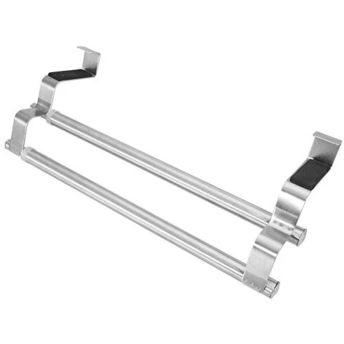 Portasciugamani Samfox, portasciugamani da bagno scomparsa acciaio inox, appendiabiti per bagno(Double bar)